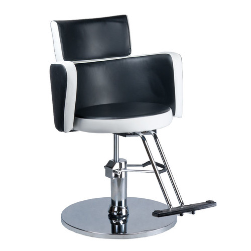 Fotel fryzjerski LUIGI BR-3927 czarno-biały-1